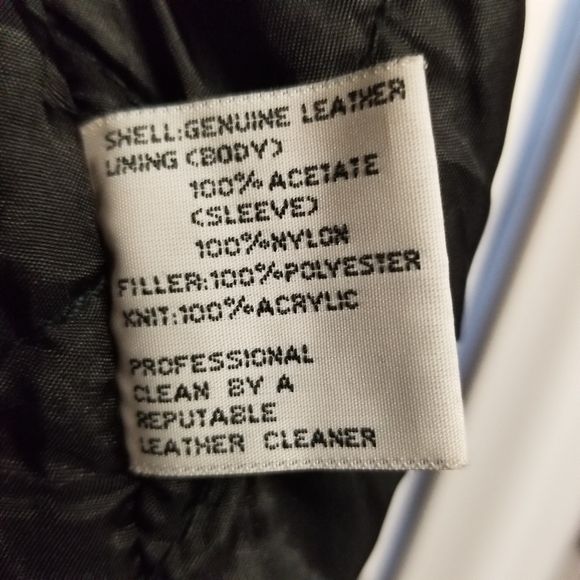 Vintage 90s 00s Black Leather New Order Bomber Jacket by  New Order - Image 7