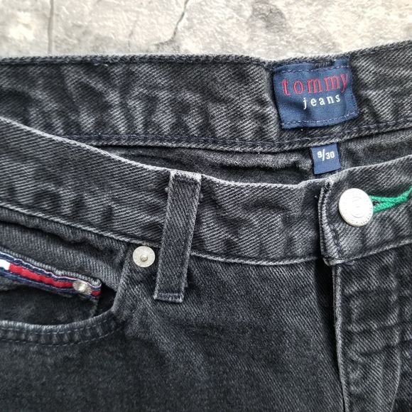 Vintage 90s 00s Black Tommy Hilfiger High Rise Waist Relaxed Fit Mom Jeans by Tommy Hilfiger - Image 5