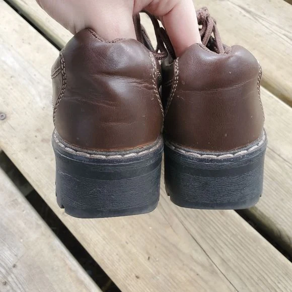Vintage 90s 00s Bratz Lower East Side Chunky Block Heel Creeper Oxford Sneakers by LOWER EAST SIDE - Image 5