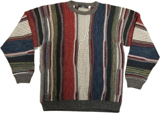 Vintage 90s 00s Cosby Biggie Pullover Crewneck Acrylic Knit Sweater Lg T by Protégé