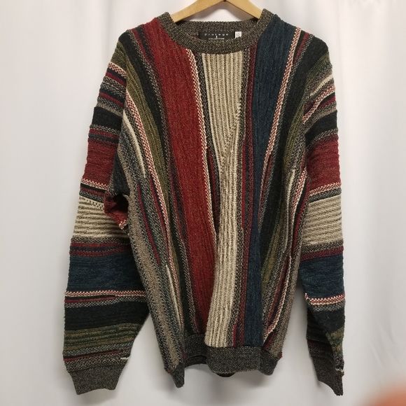 Vintage 90s 00s Cosby Biggie Pullover Crewneck Acrylic Knit Sweater Lg T by Protégé - Image 8