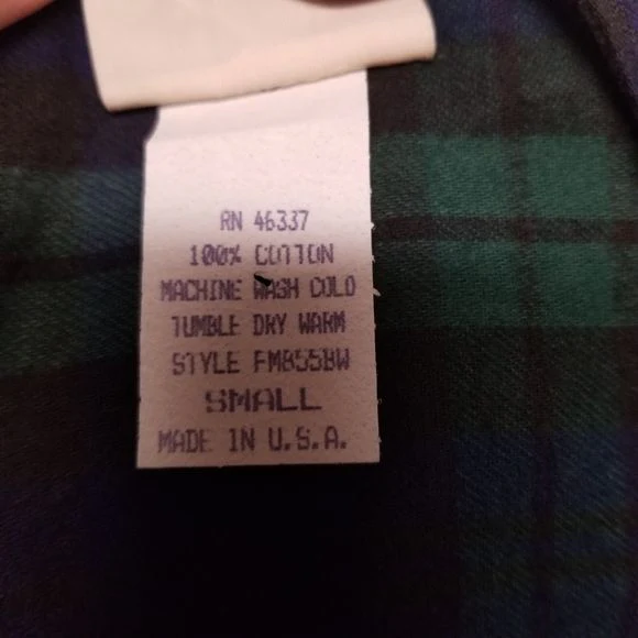 Vintage 90s 00s Dark Watch Plaid Cotton Flannel Homeschool Mom Jumper Dress Sm by Faith Mountain Company - Image 9
