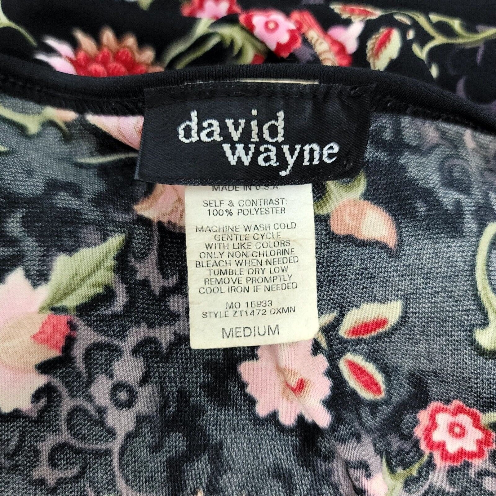 90s/00s Floral Empire Waist Midi Dress Sleeveless By  David Wayne - Image 7