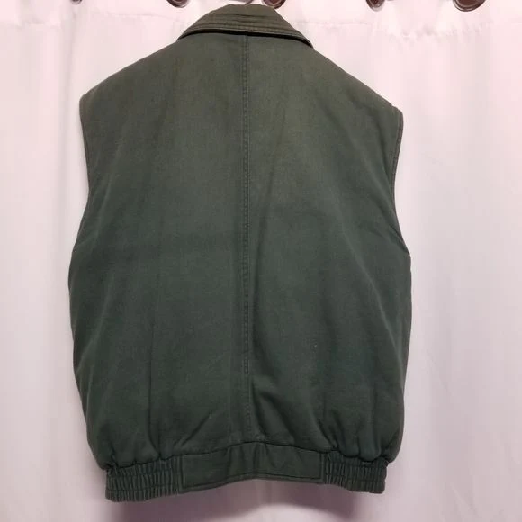 Vintage 90s 00s Expeditions Forest Green Outdoors Fall Hunting Fishing Vest - Image 2