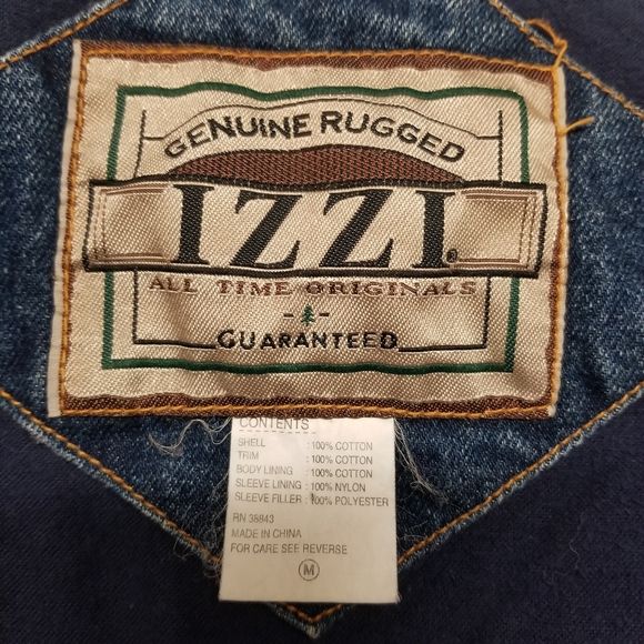 Vintage 90s 00s Izzi Denim Jean Bomber Jacket Lg by IZZI - Image 11
