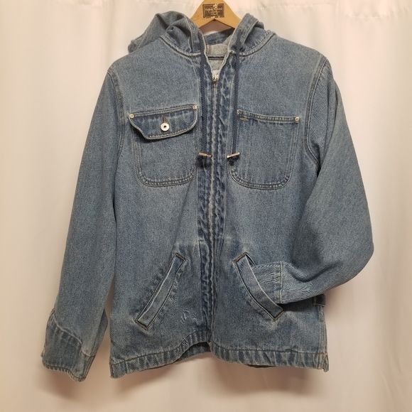 Vintage 90s 00s La Blues Hooded Denim Jean Jacket Unisex by LA Blues - Image 6