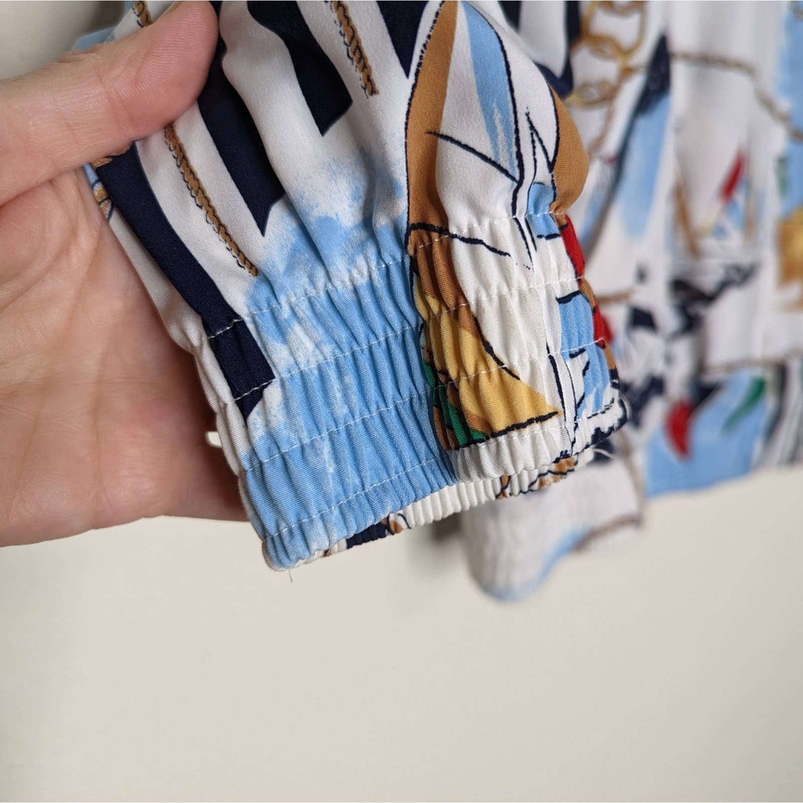 Vintage 90s 00s Nautical Print Bomber Jacket Alfred Dunner by  Alfred Dunner - Image 8