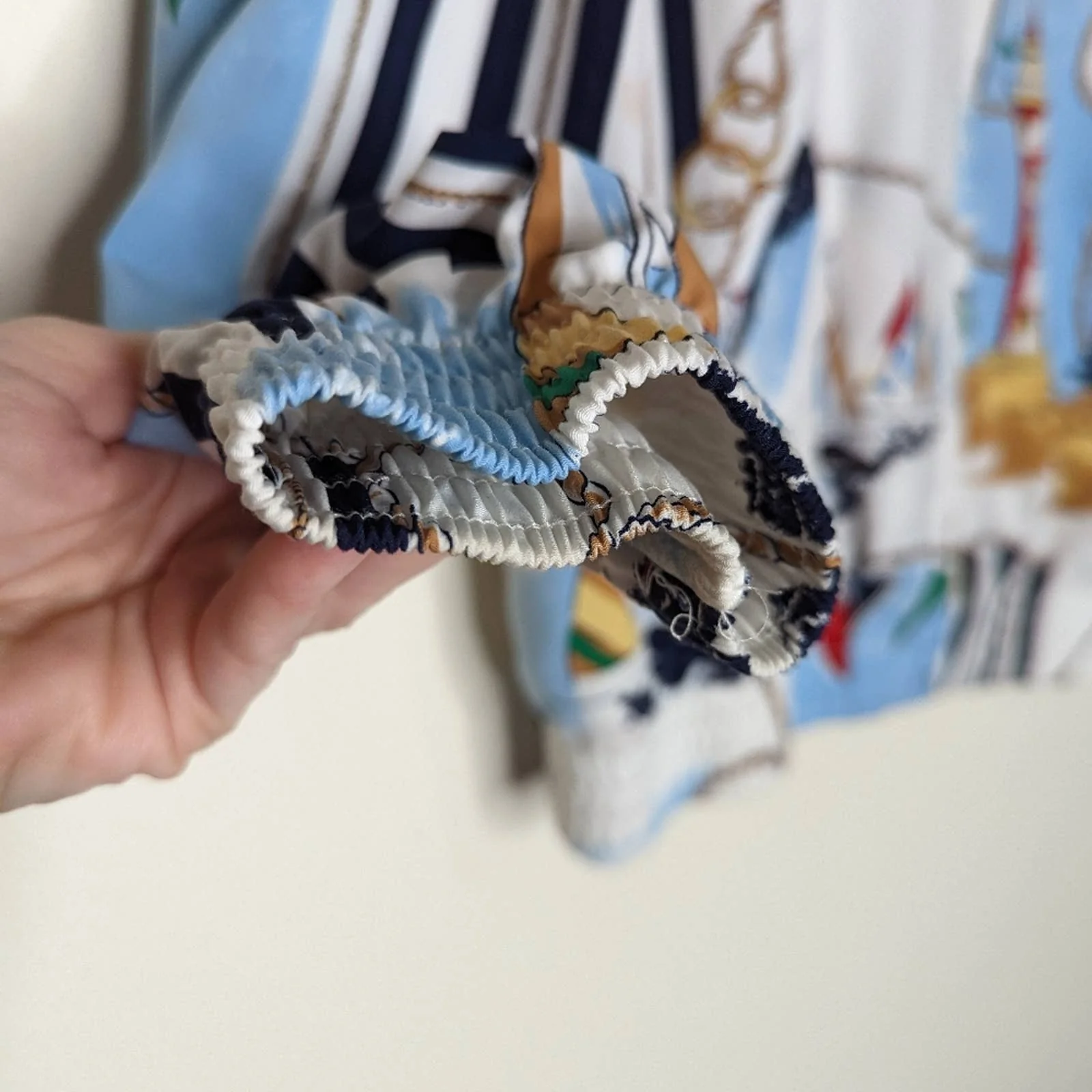 Vintage 90s 00s Nautical Print Bomber Jacket Alfred Dunner by  Alfred Dunner - Image 9