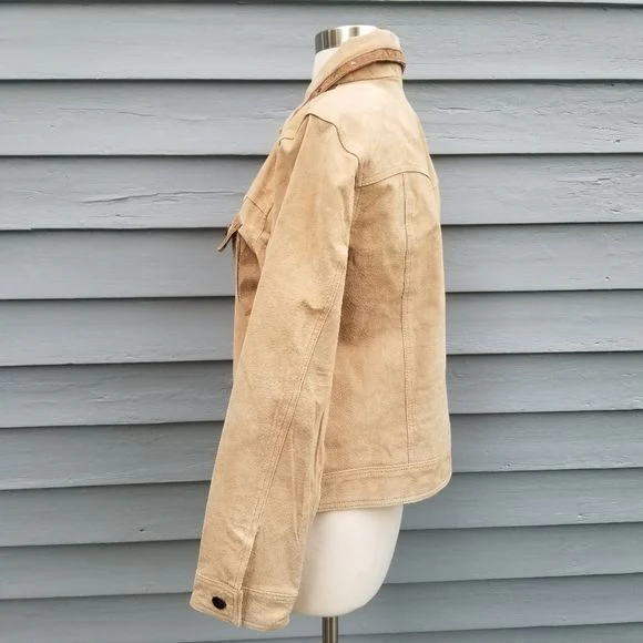 Vintage 90s 00s Tan Brown Suede Leather Western Cowgirl Studded Jacket M by Rod's - Image 2