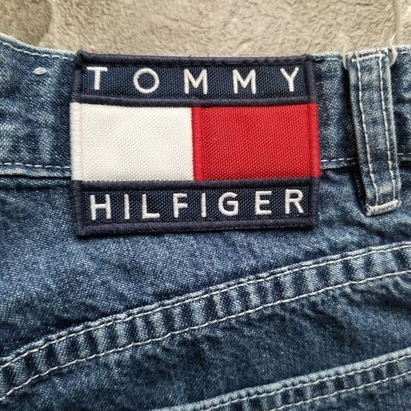 Vintage 90s 00s Tommy Hilfiger Straight Wide Leg Carpenter Jeans by Tommy Hilfiger - Image 3