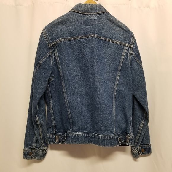Vintage 90s 00s Trucker Jacket Blue Jean Cotton Denim Classic Sm by Plain Pockets - Image 2