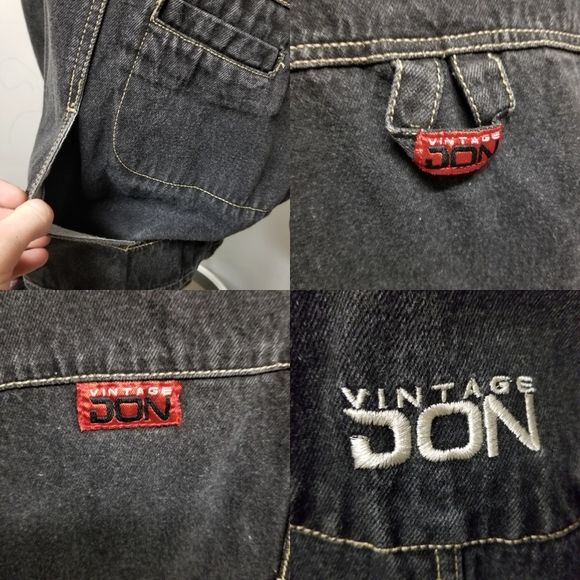 Vintage 90s 00s Urban Street Hypebeast Black Denim Jean Jacket Men's 3xl by Don - Image 7