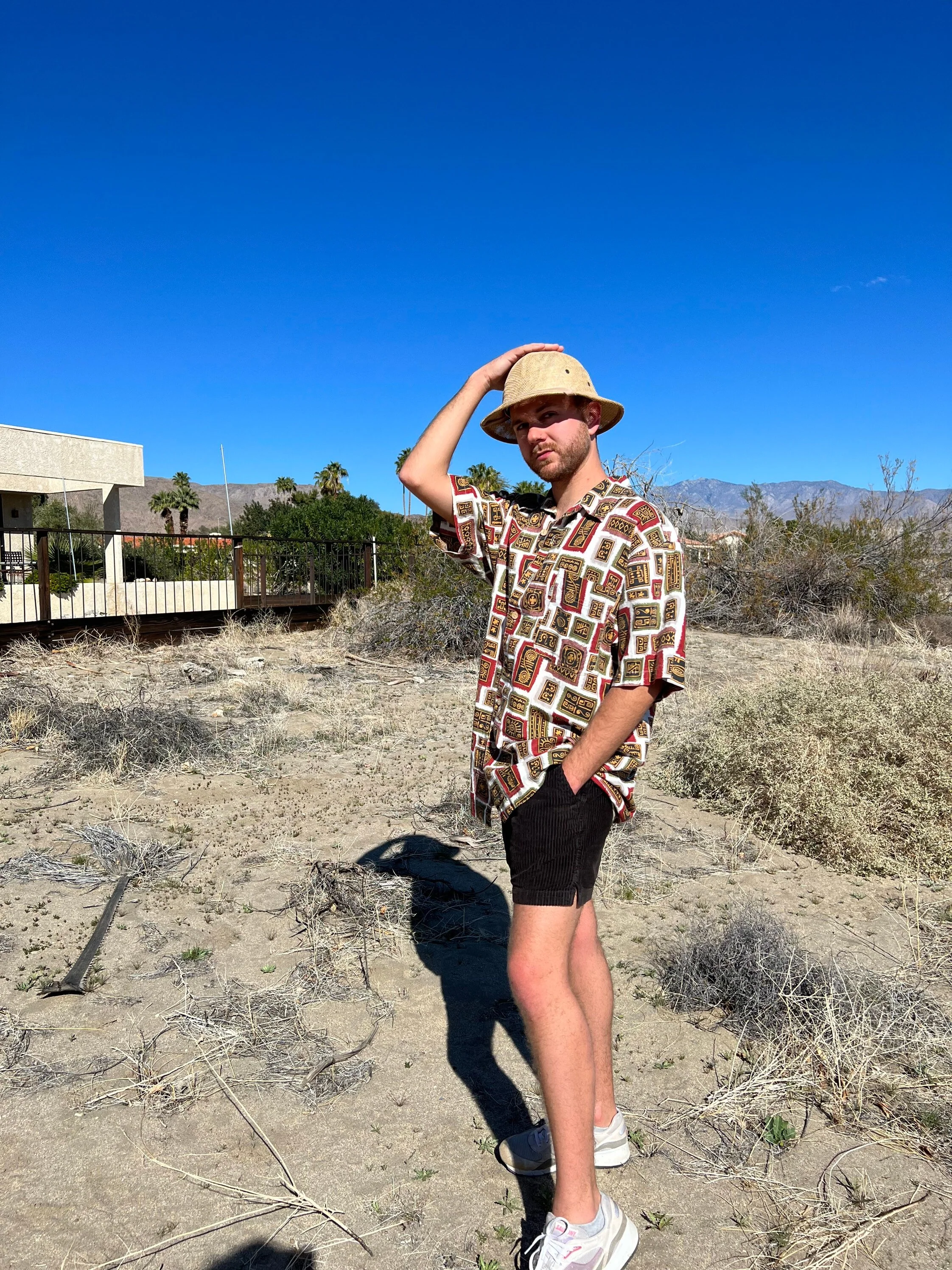 Vintage 90s 90s Mens Bugle Boy Cotton Bark Cloth Desert Shirt Extra Large by  Bugle Boy - Image 2
