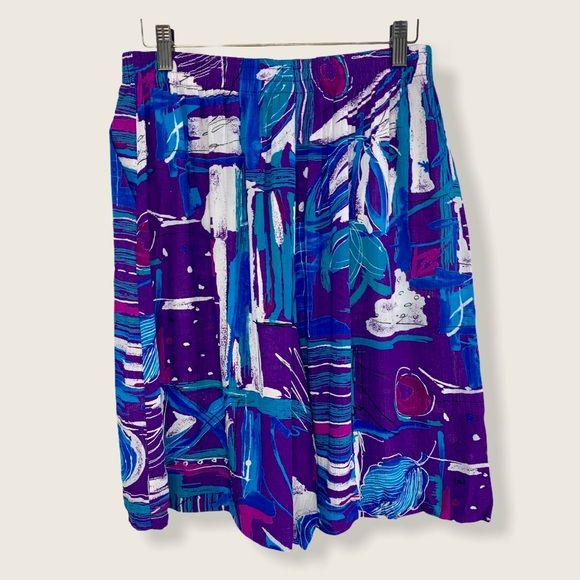 Vintage 90s Abstract Print Casual Shorts Medium by Pyke Unlimited - Image 2