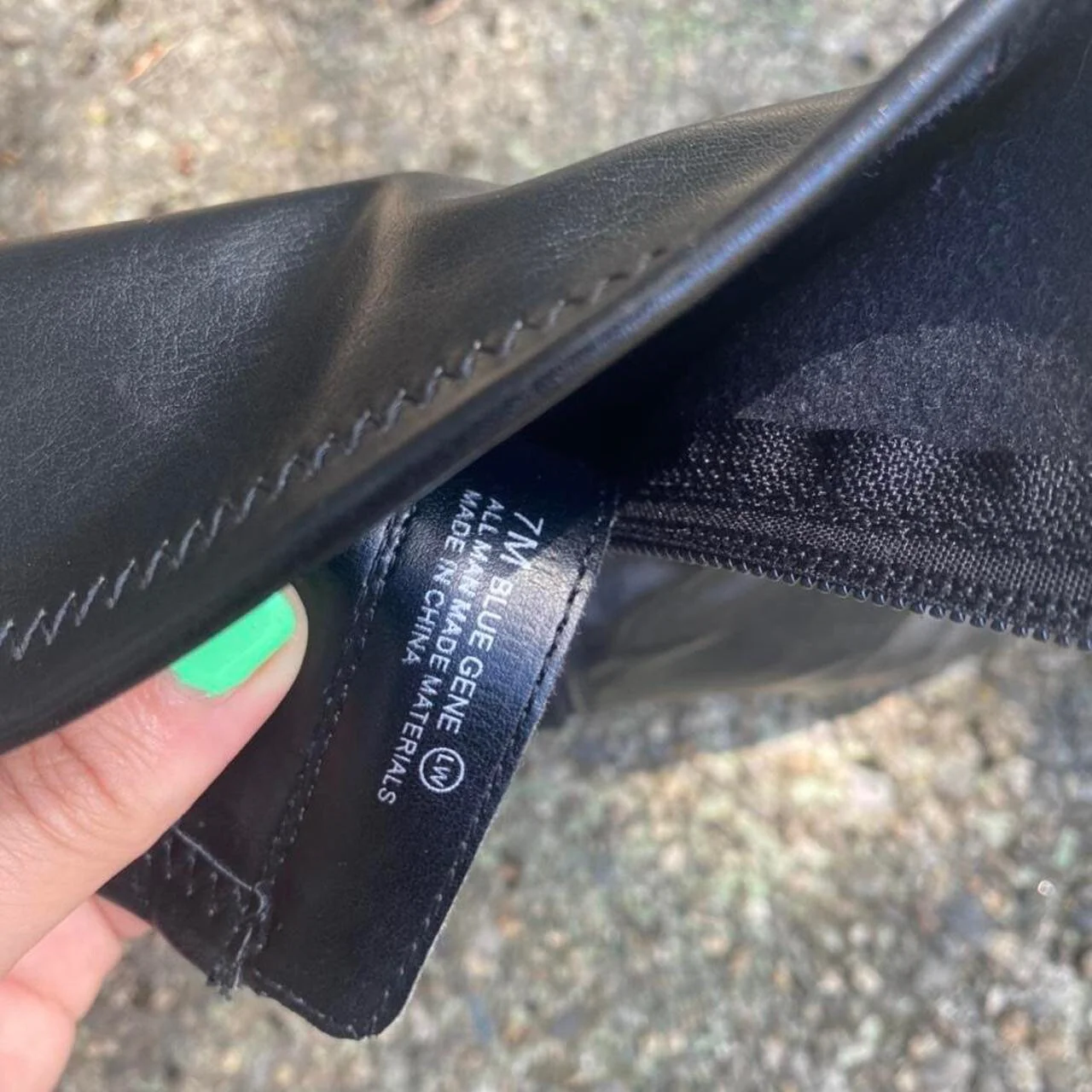 Vintage 90s Aerosoles Blue Gene Style Black Leather Heeled Boots Size 7 by Steve Madden Nine West - Image 4