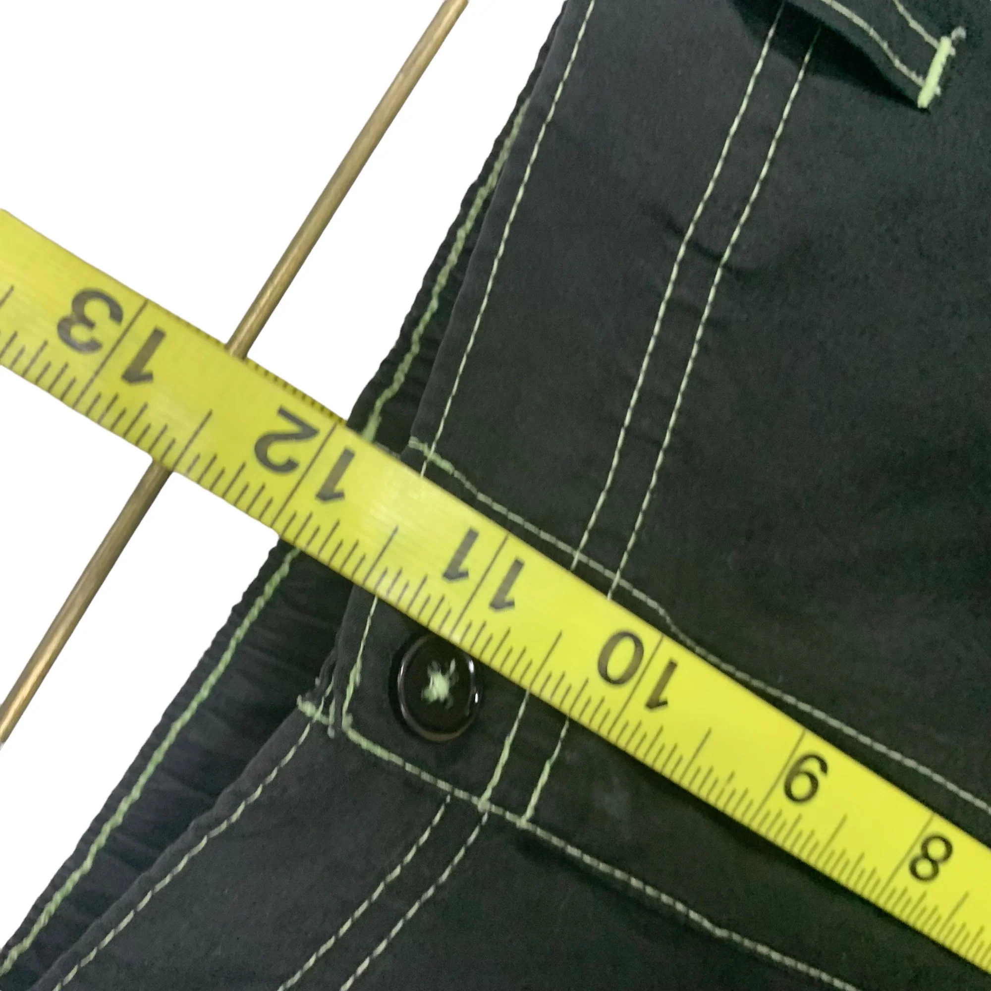 Vintage 90s Black Cyperpunk Green Stitch Pants by Wilson - Image 8