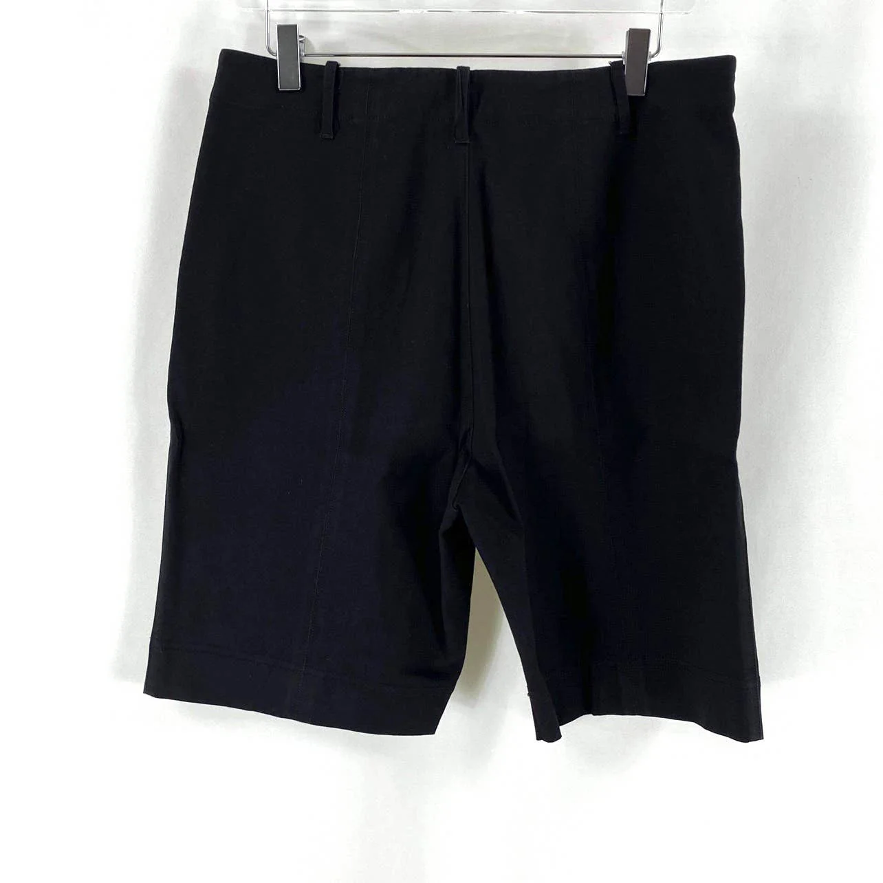 Vintage 90s Black Knee Length Bermuda Dress Shorts by Leggiadro - Image 2