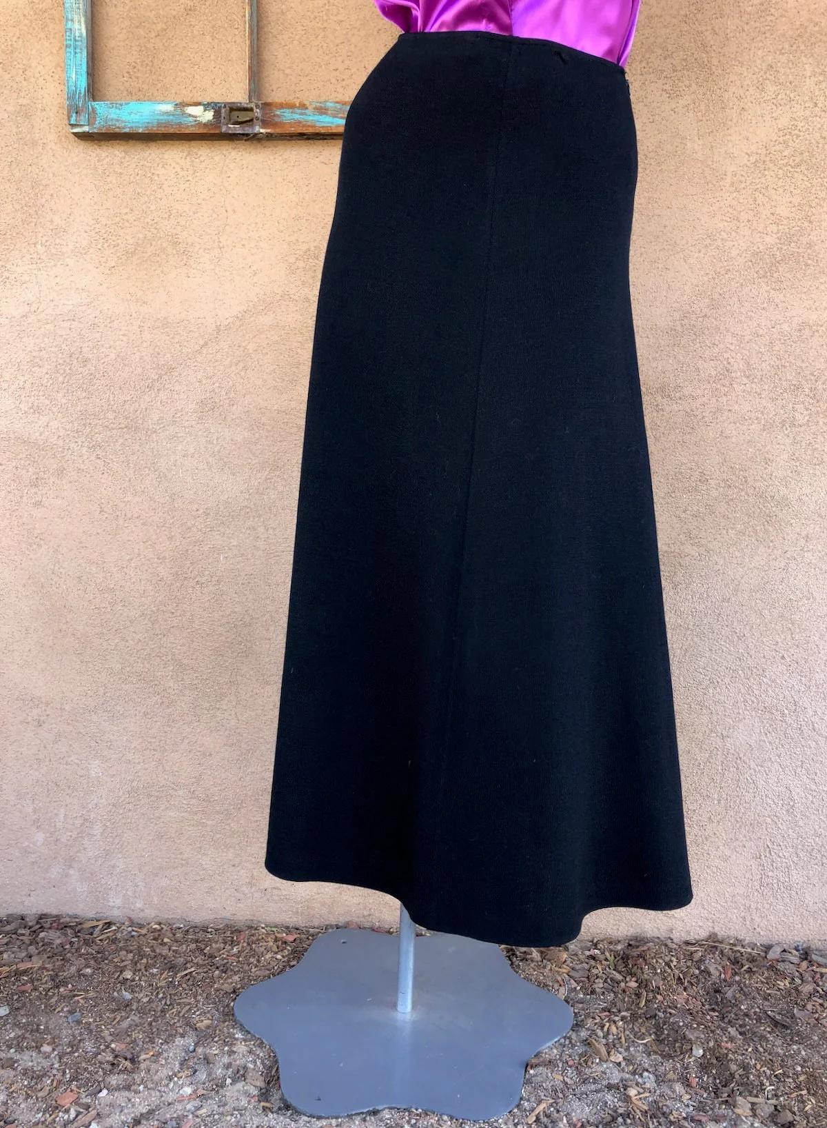 Vintage 90s Black Knit Maxi Skirt Sz S by St. John Evening by Marie Gray - Image 2