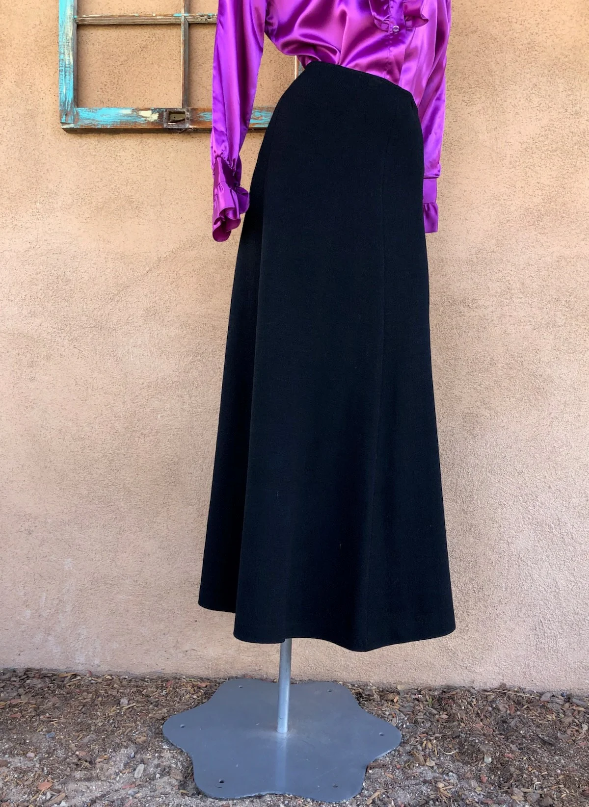 Vintage 90s Black Knit Maxi Skirt Sz S by St. John Evening by Marie Gray - Image 3