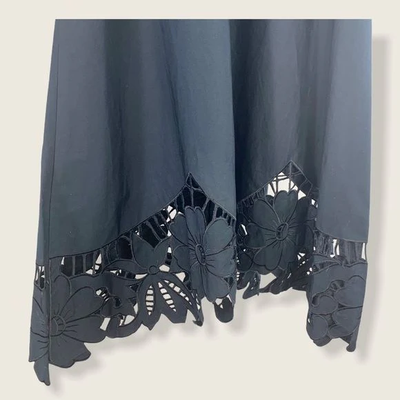 Vintage 90s Black Punch Lace Strapless Dress Small by Betsey Johnson - Image 5