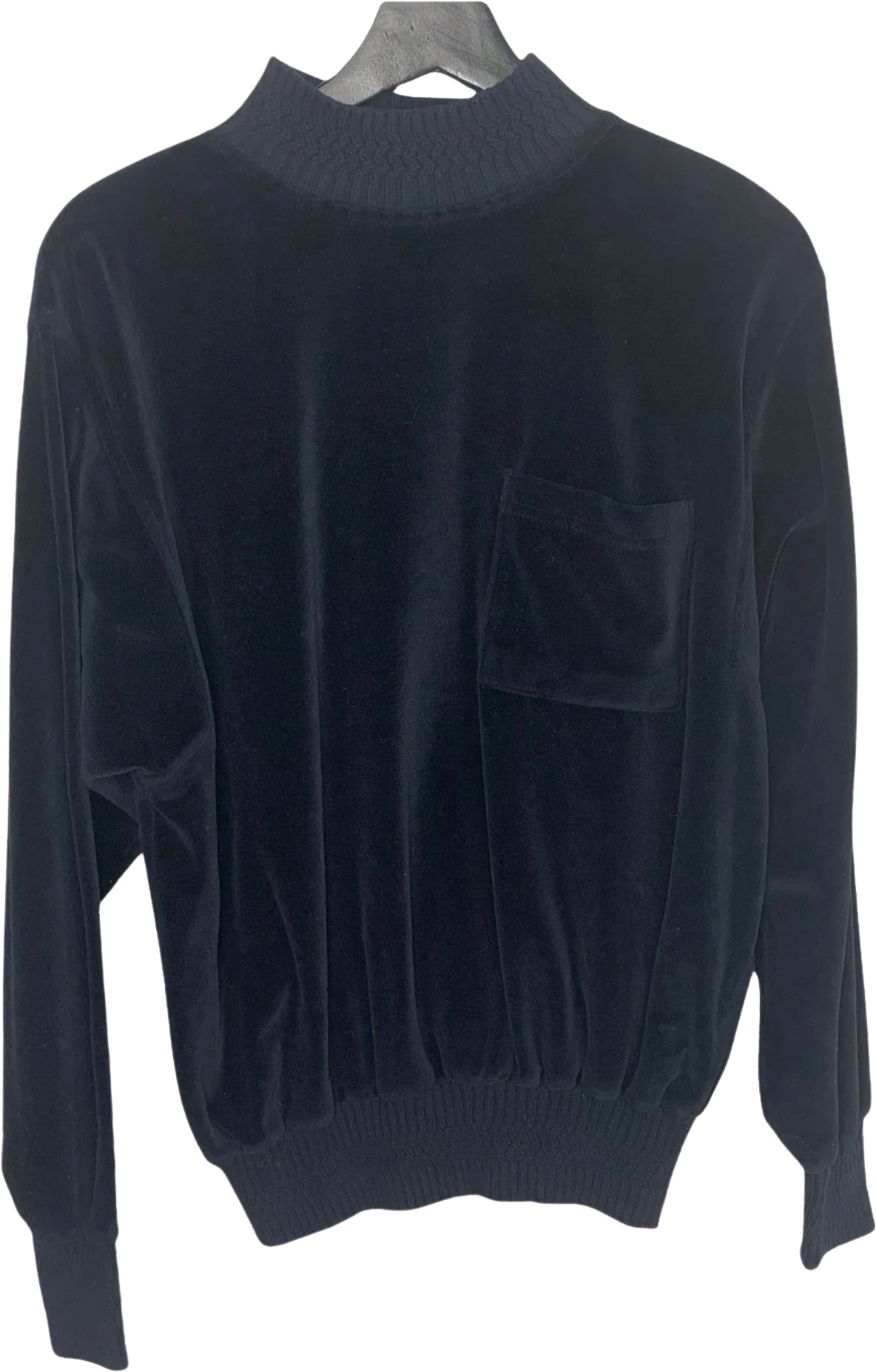 Vintage 90s Black Velour Long Sleeve Sweater by Lizsport