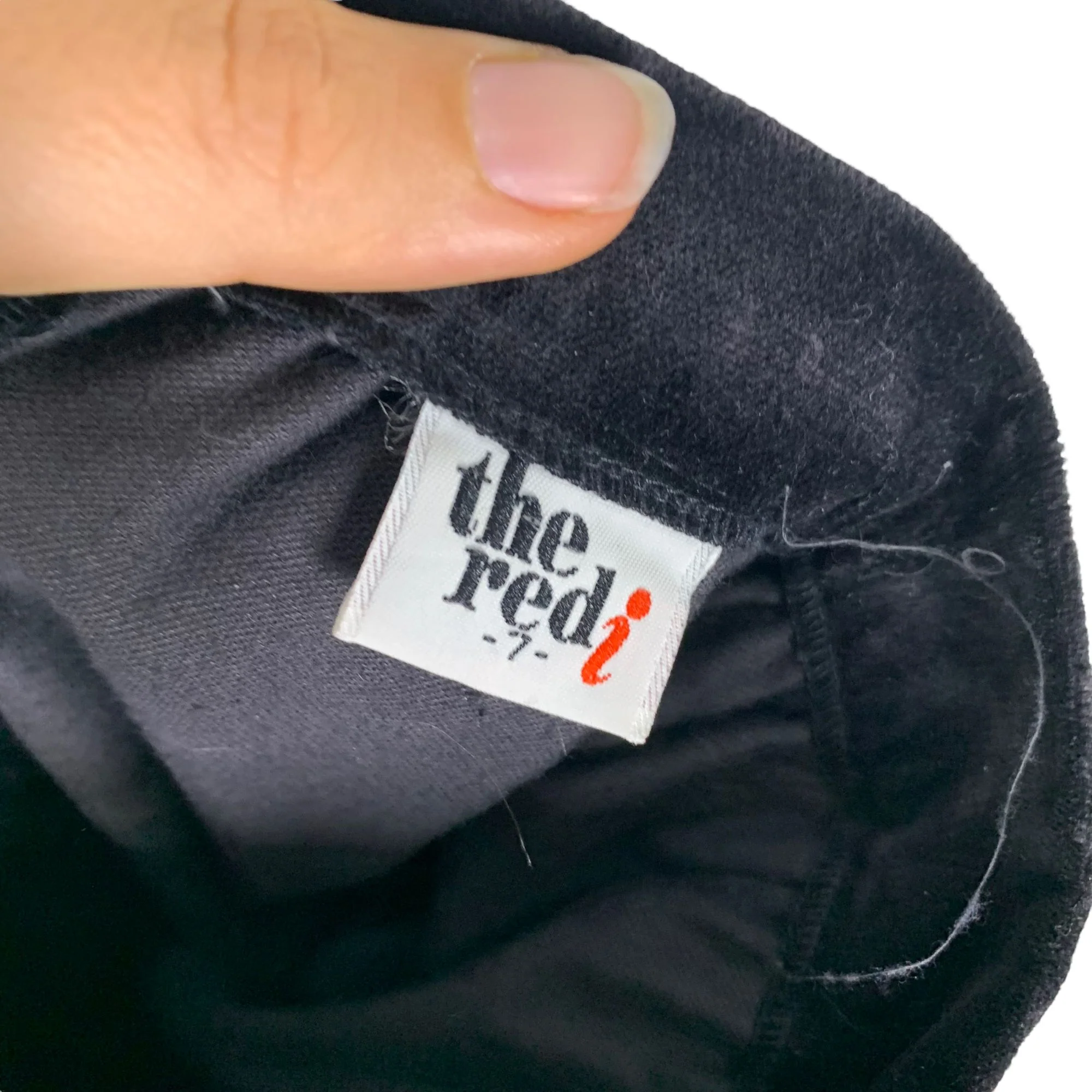 Vintage 90s Black Velvet Below Knee A-Line Skirt Small - Image 4