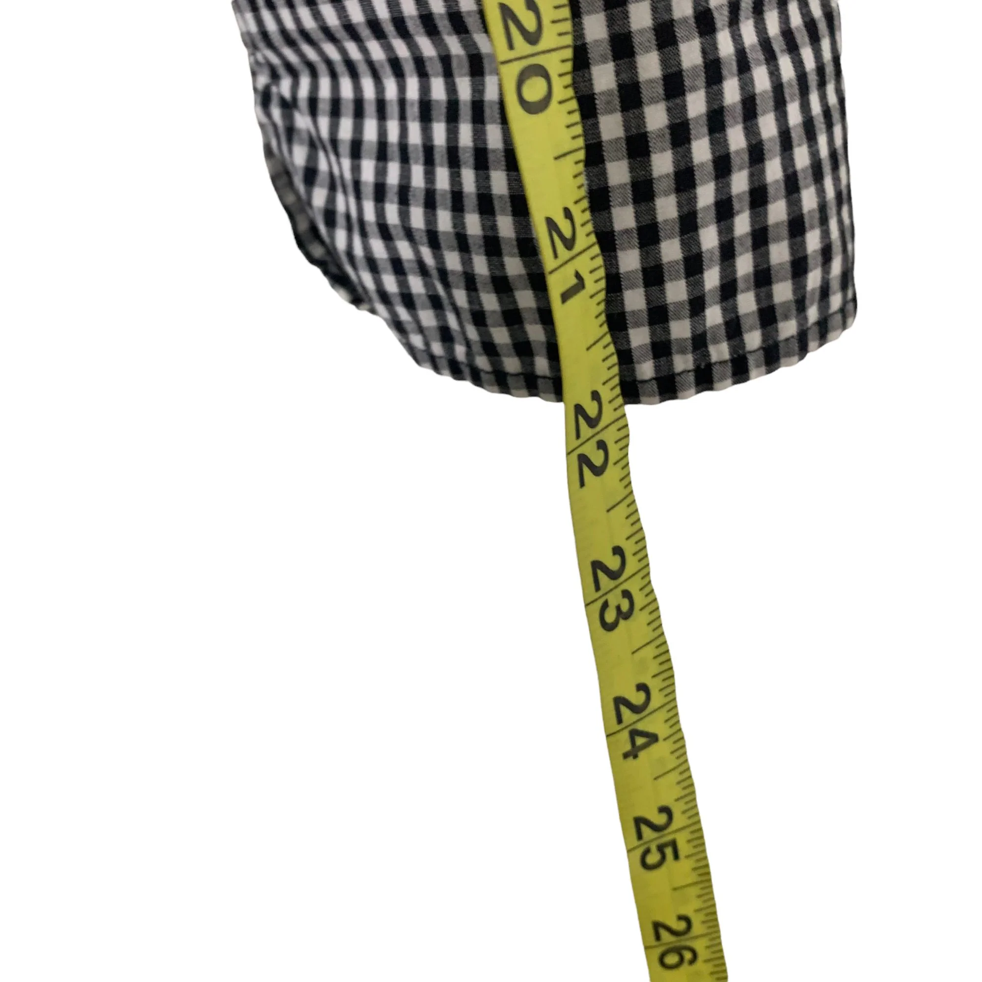 Vintage 90s Black White Gingham Checkered Button Up Long Sleeve Front Tie Large by JG Hook - Image 5