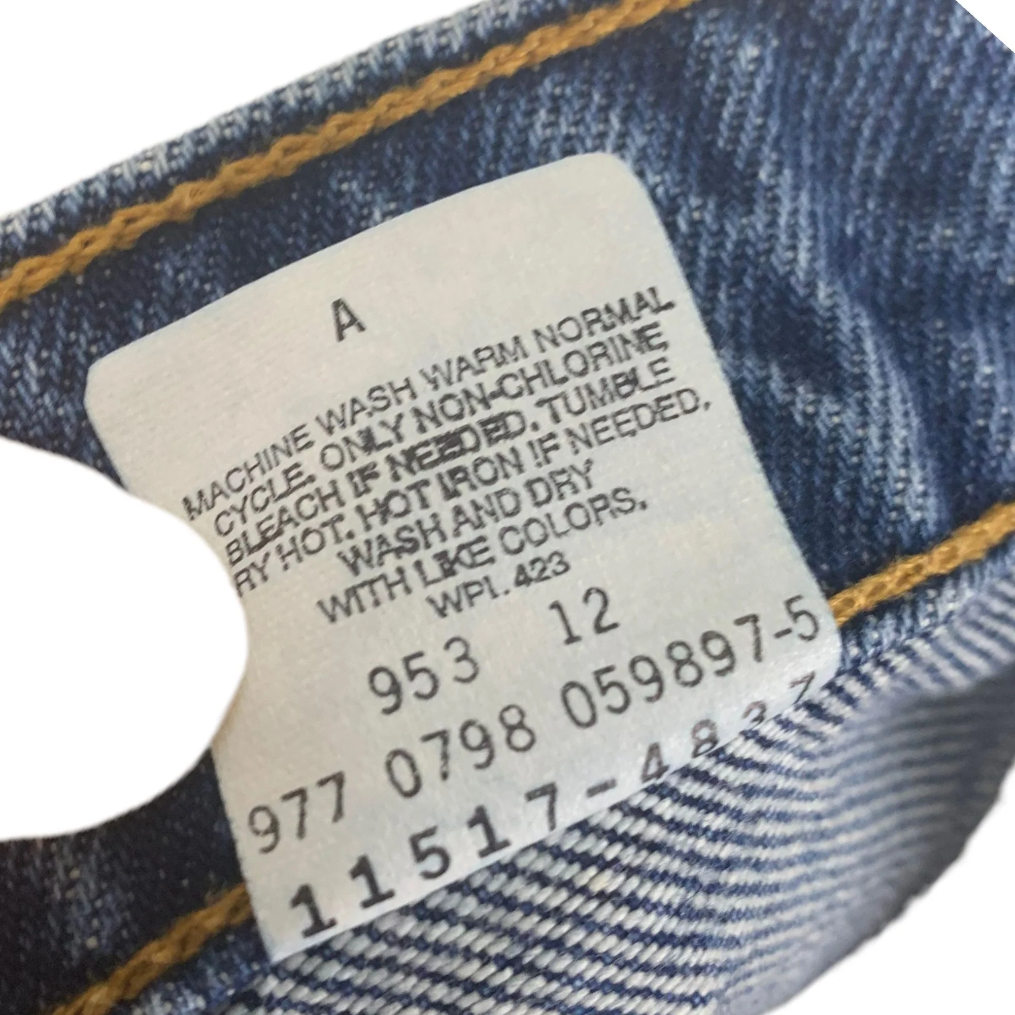 Vintage 90s Blue Boot Cut 517 Jeans Size 7 - Image 4