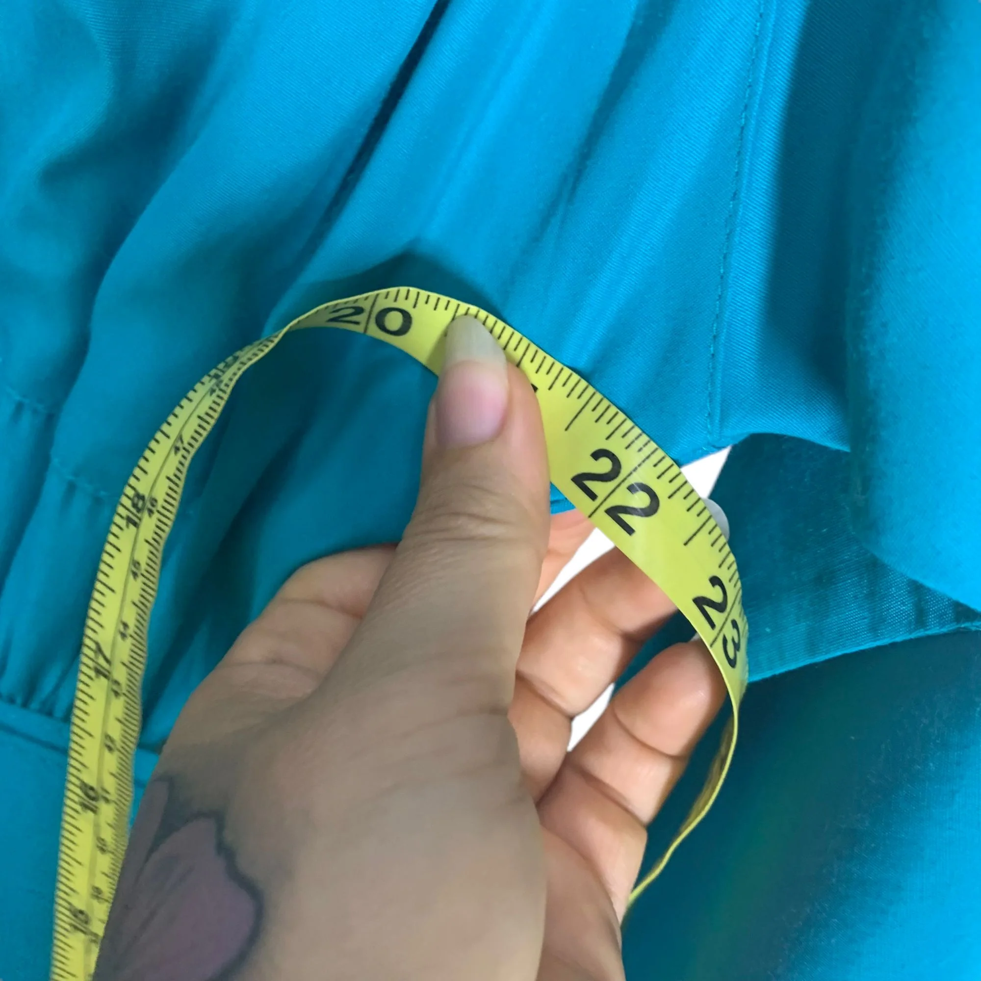 Vintage 90s Blue Long Sleeve Belted Button Up Collared Jumpsuit Small by  Carol Anderson - Image 12