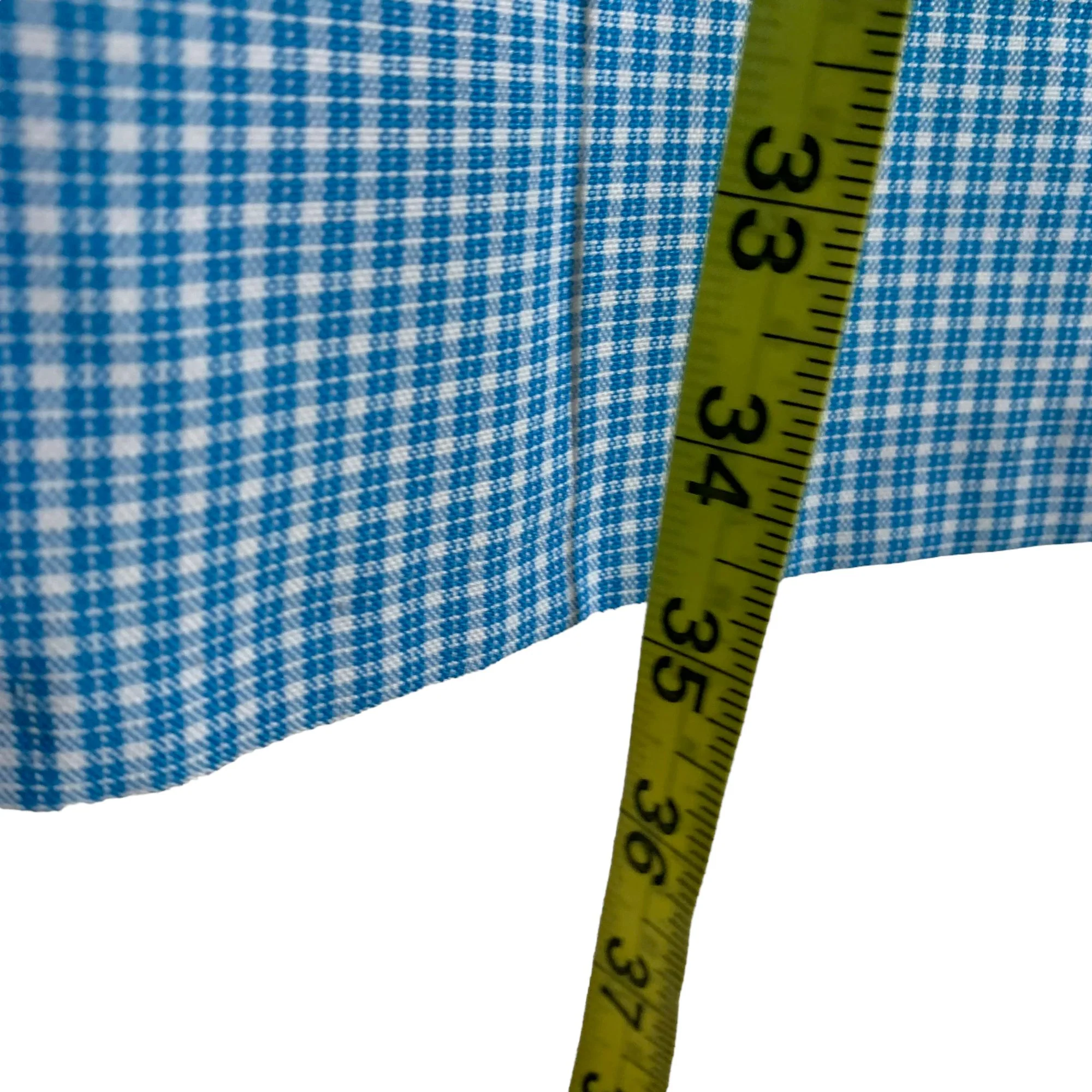 Vintage 90s Blue White Micro Plaid Sleeveless Floral Sheath Mini Dress by My Michelle - Image 9