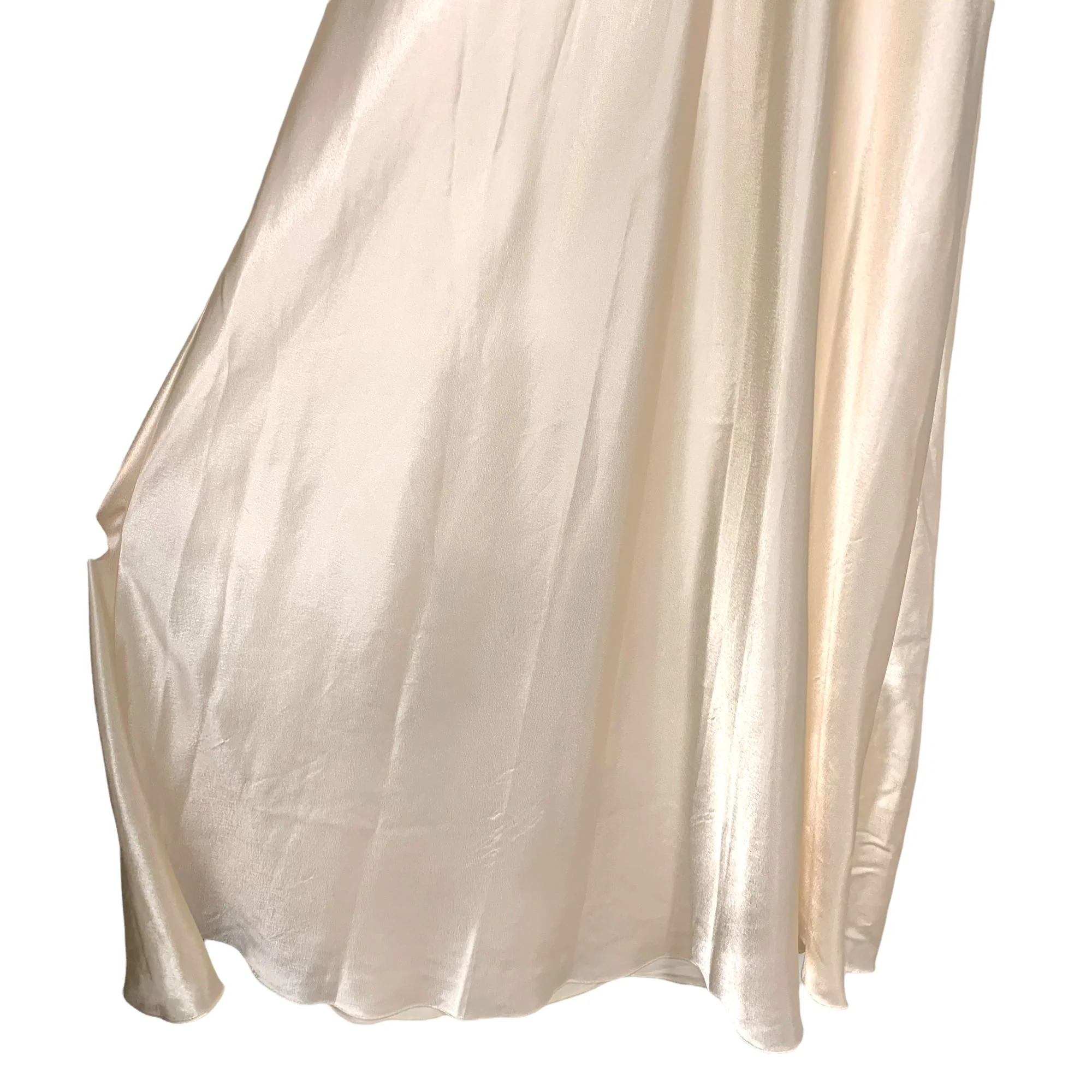 Vintage 90s Blush Pink Satin Full Length Nightgown Medium by Dentelle - Image 5