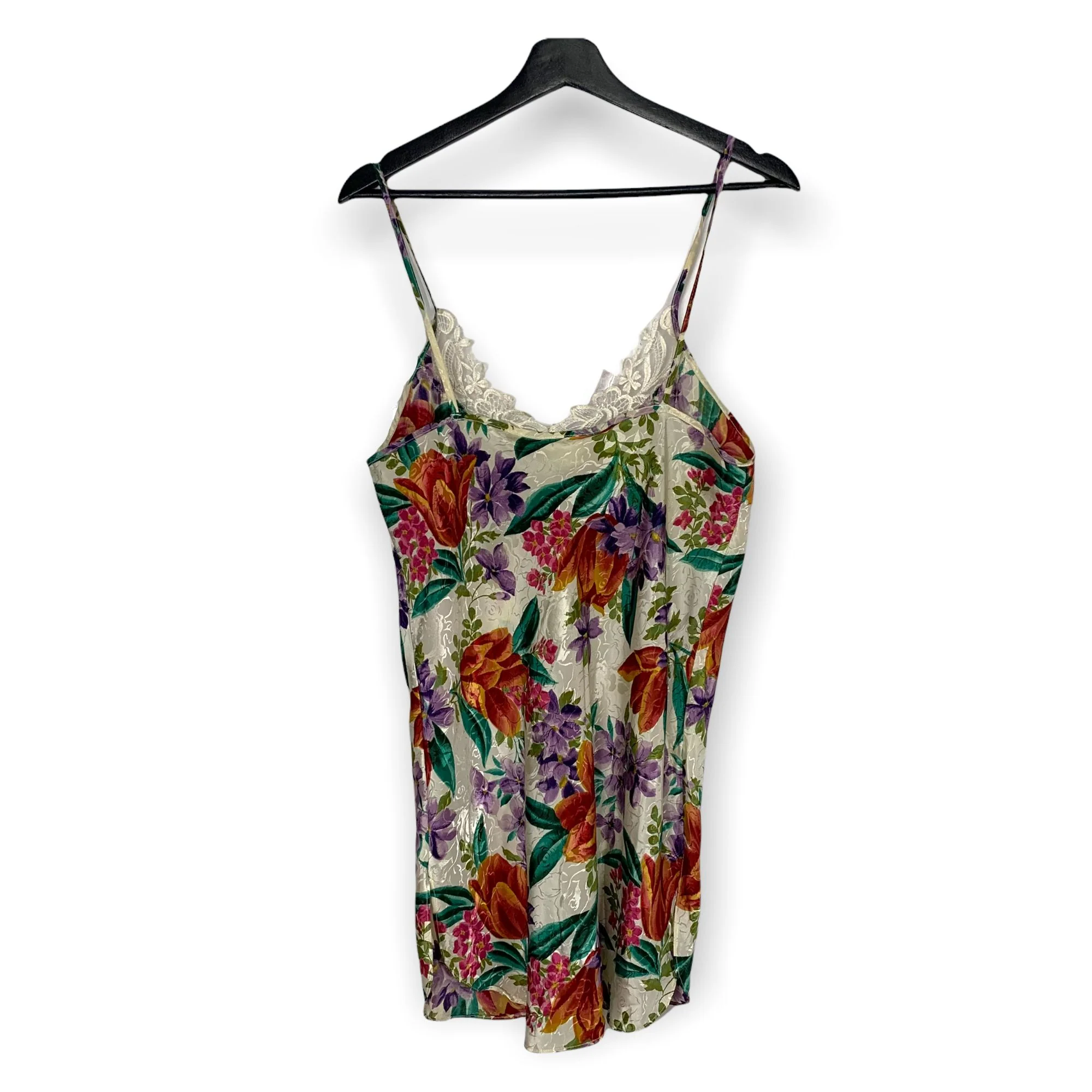 Vintage 90s Brocade Floral Negligee Set Medium by Ca Dynasty - Image 3