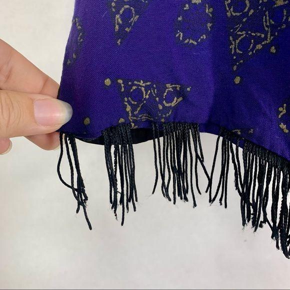 Vintage 90s Button Up Purple Fringe Vest Large by Dawn Joy - Image 12