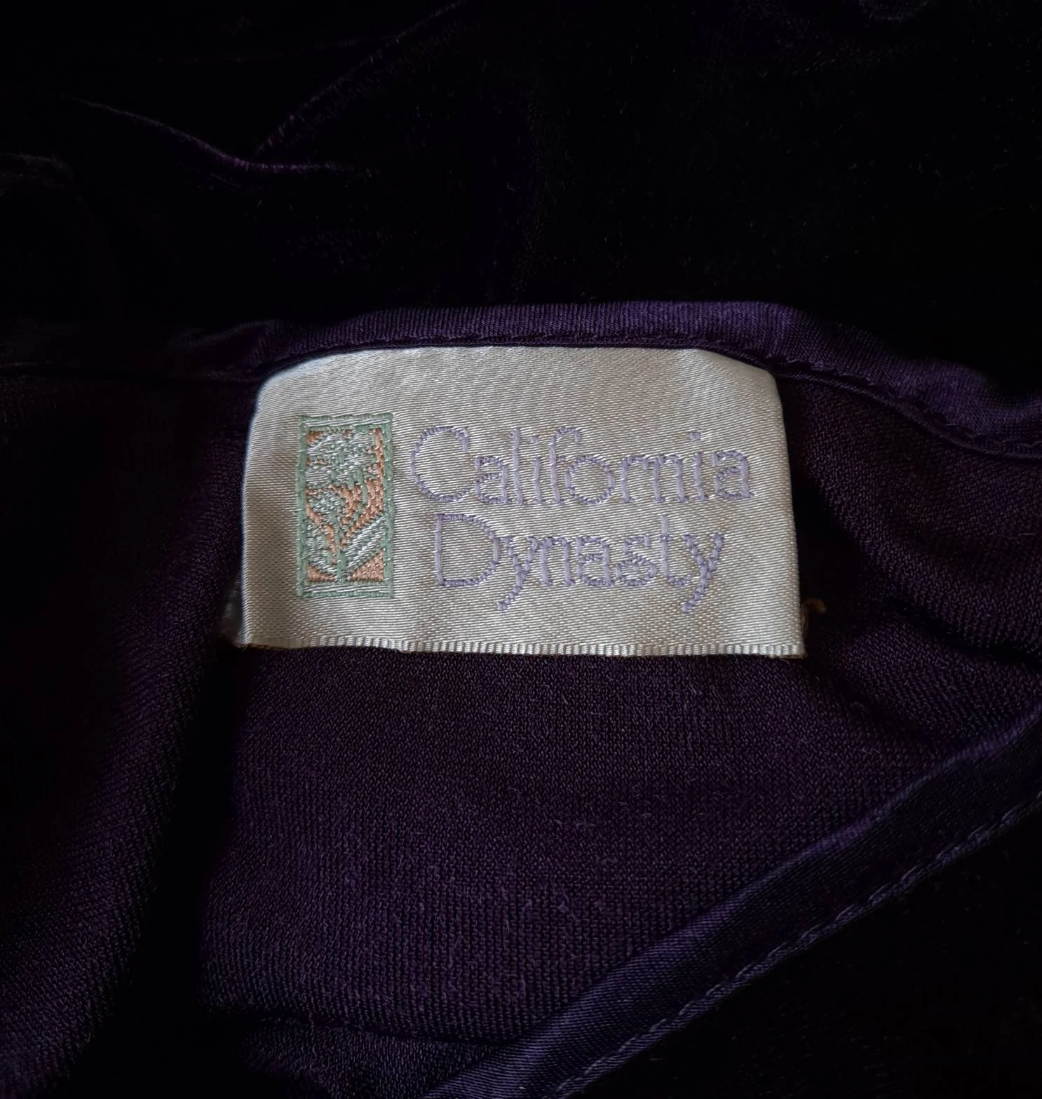 90s Purple Velvet Long Sleeve Night Gown By California Dynasty - Image 6