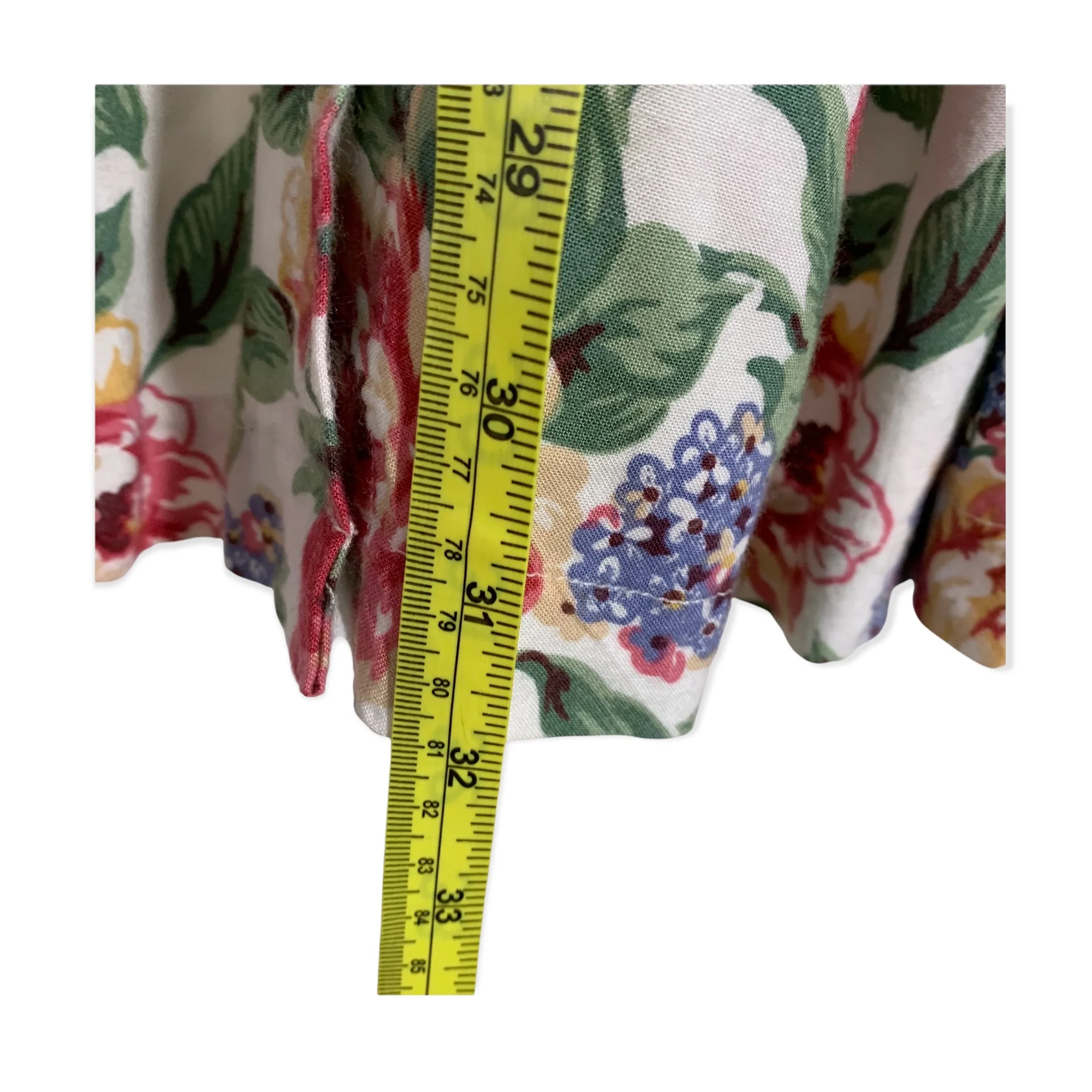 Vintage 90s Capacity Floral Pintuck Pleat Skirt Medium - Image 7