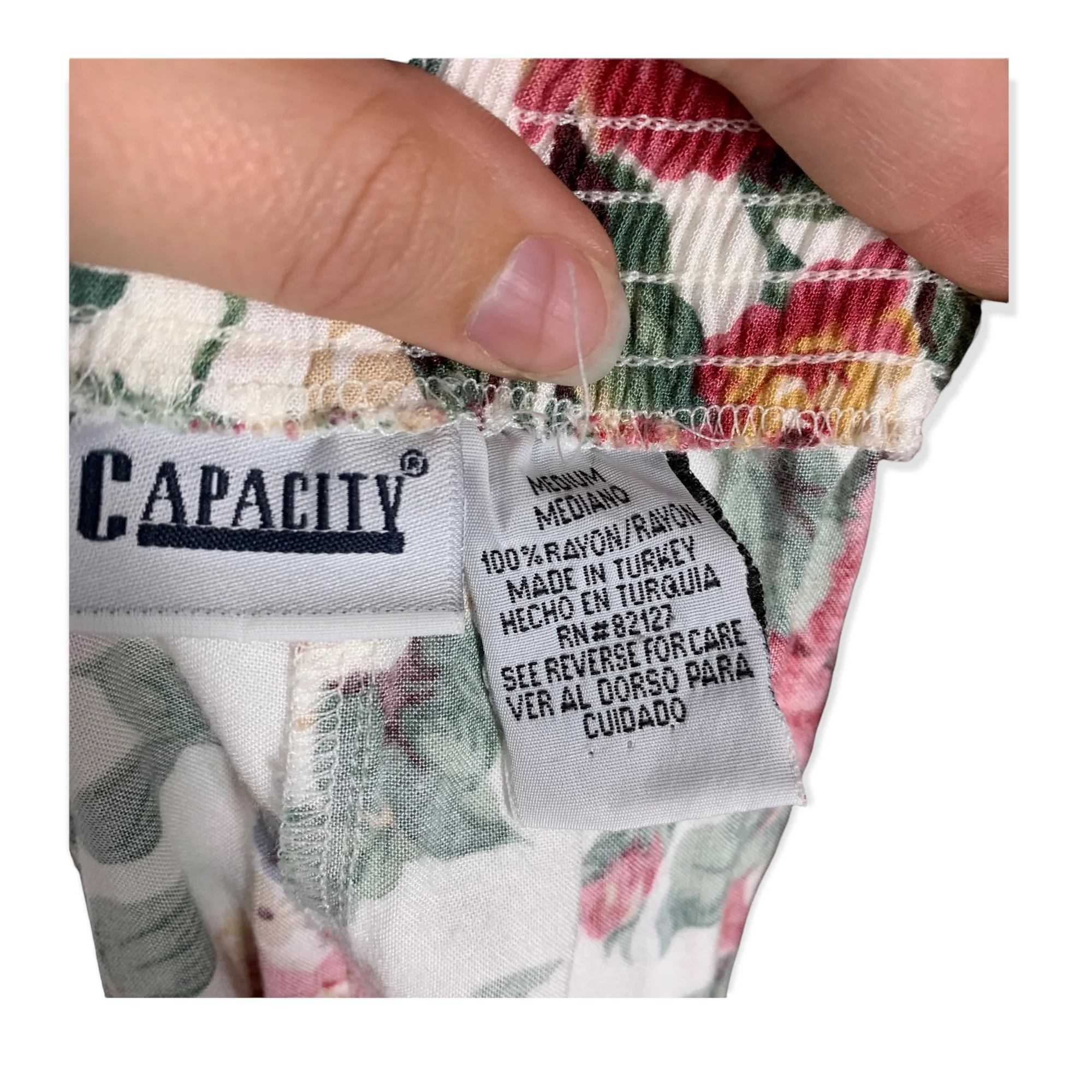 Vintage 90s Capacity Floral Pintuck Pleat Skirt Medium - Image 9