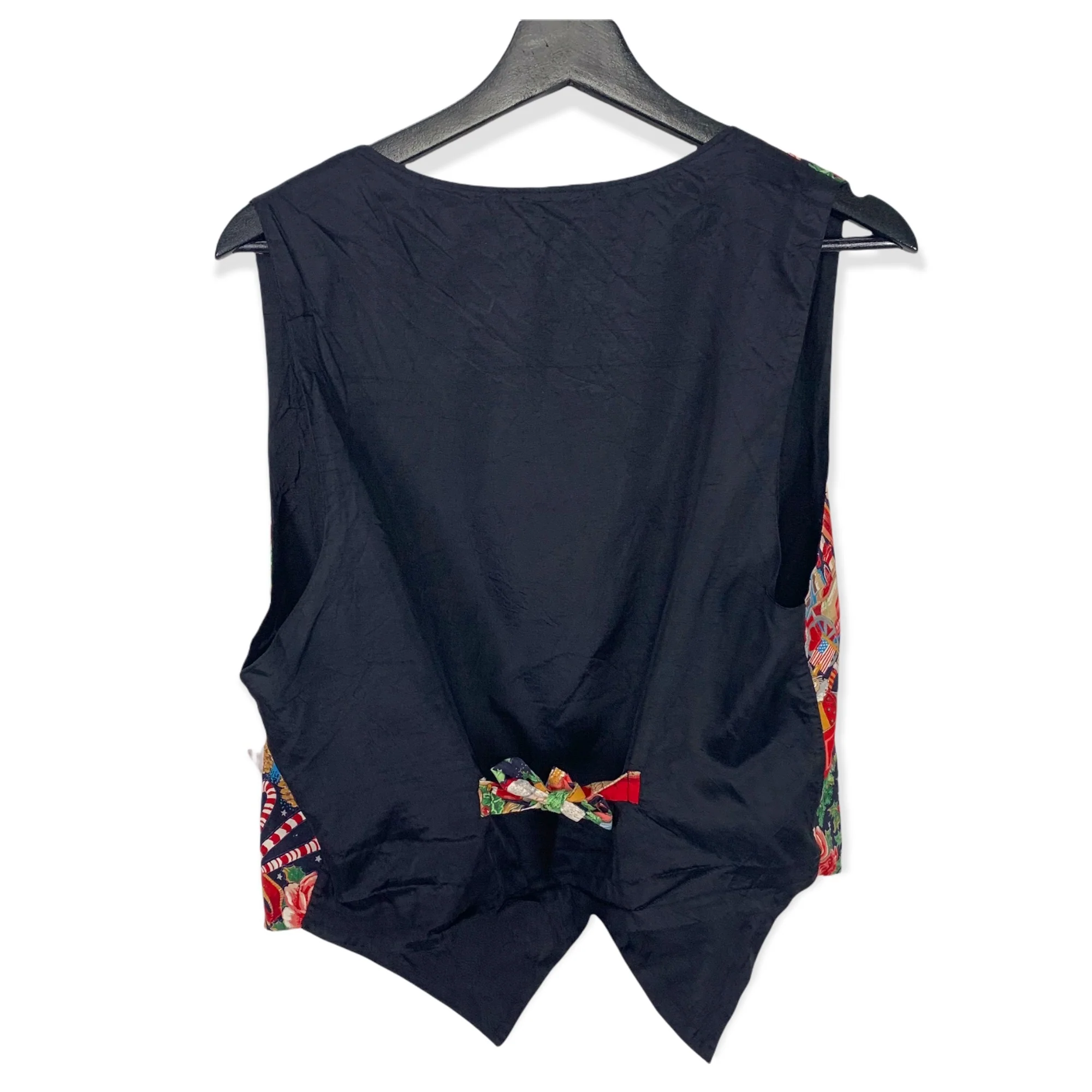 Vintage 90s Christmas Button Up Vest Large by Saddle River - Image 2