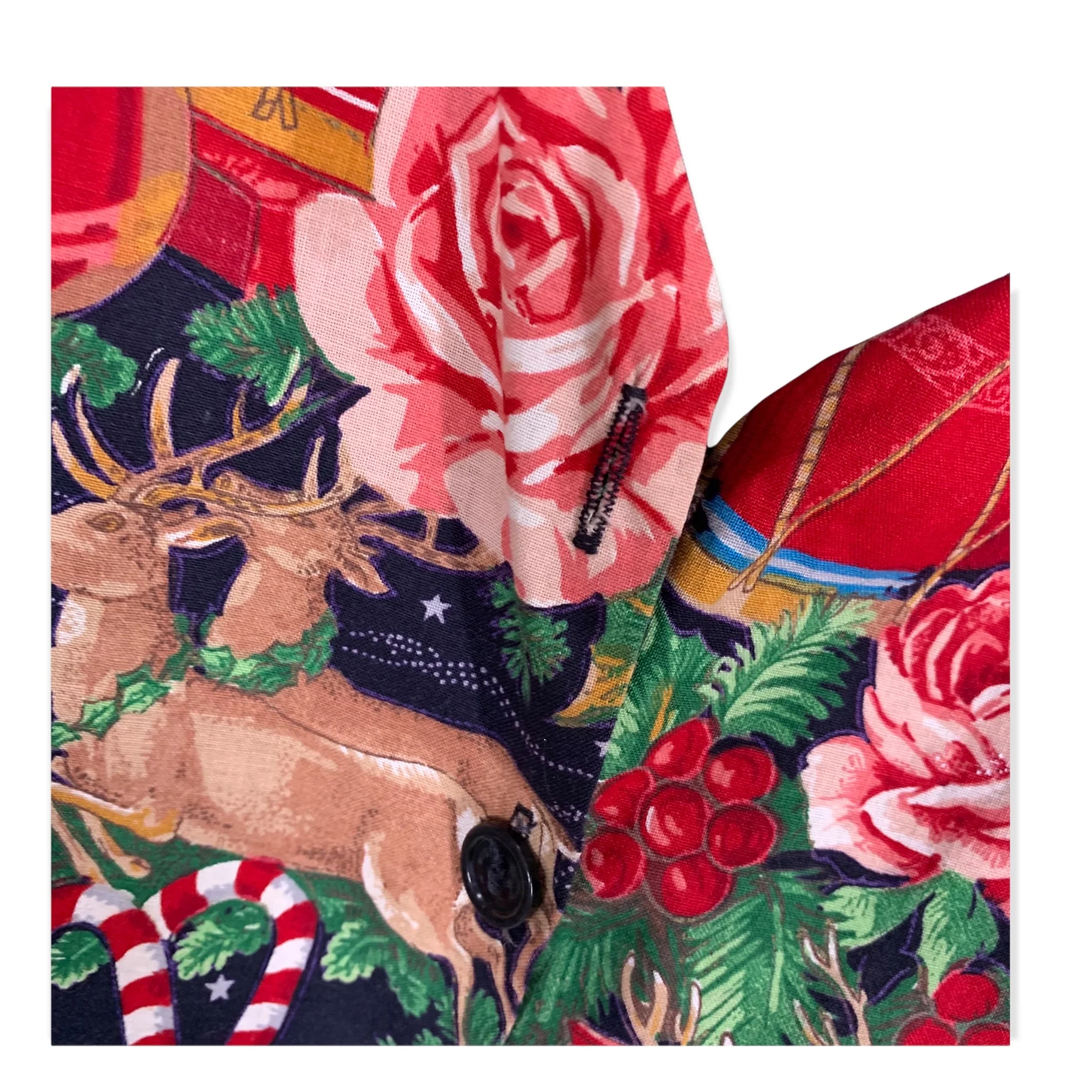 Vintage 90s Christmas Button Up Vest Large by Saddle River - Image 3