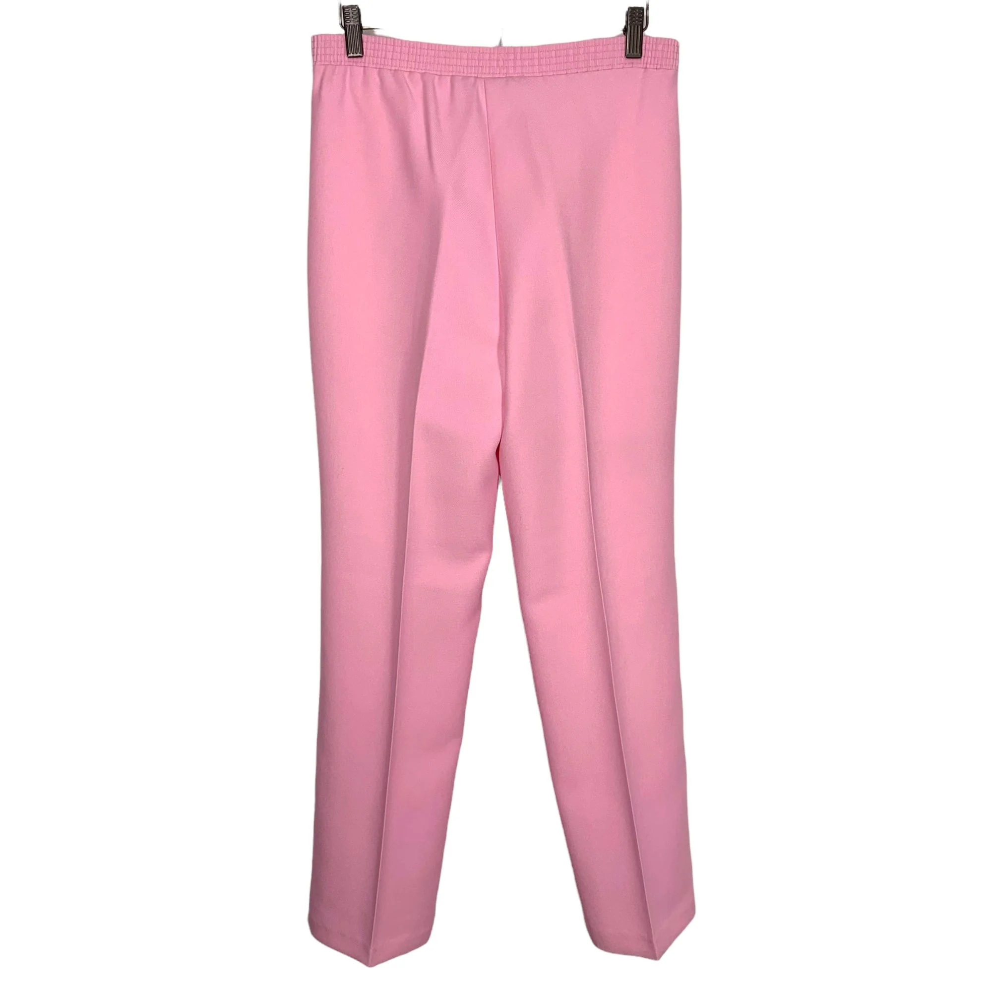 Vintage 90s Coastal Grandmother Pink Pull On Elastic Waist Pants by Alicia - Image 2