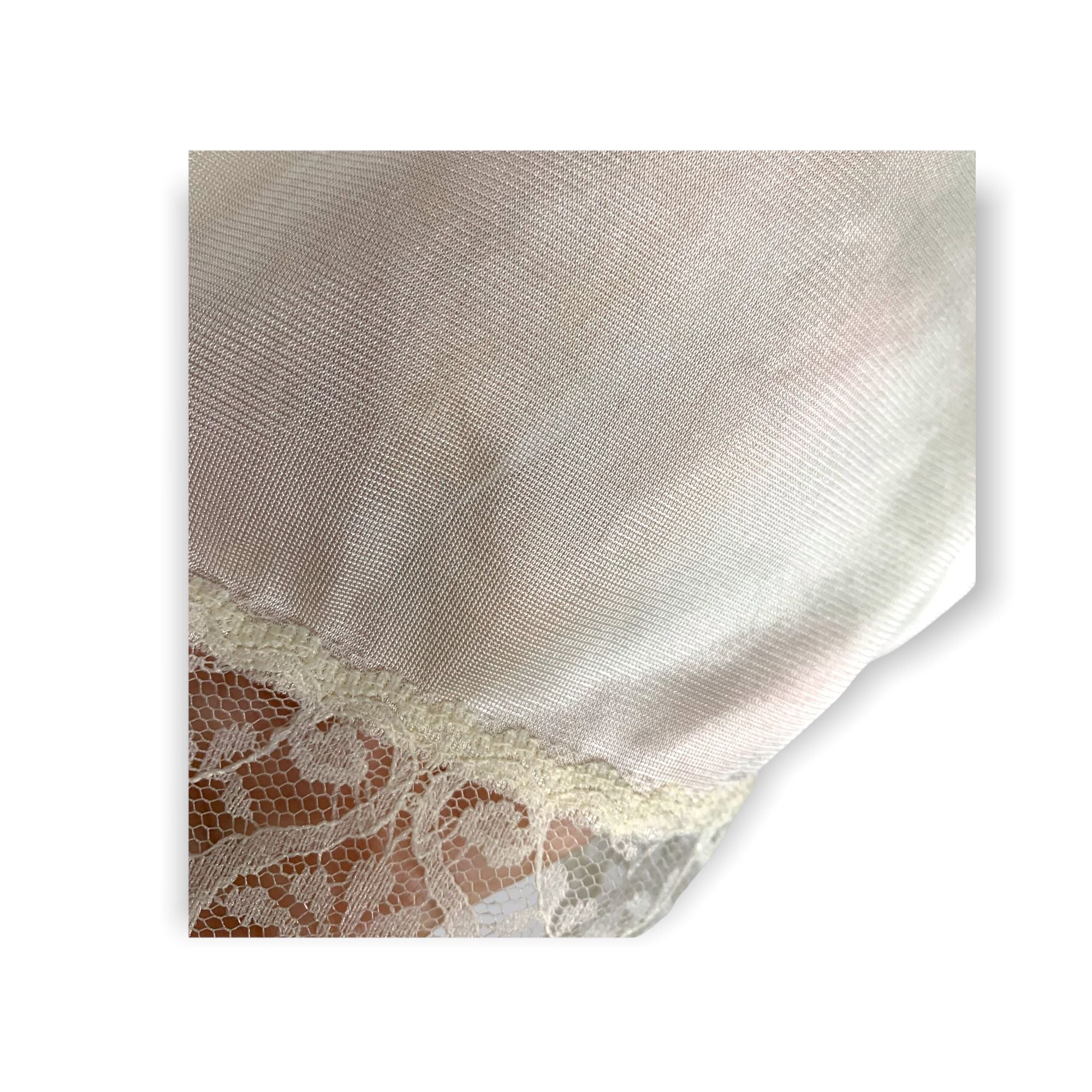 Vintage 90s Cream Cami Antron Iii Nylon Lace Slip Small by Sliperfection - Image 9