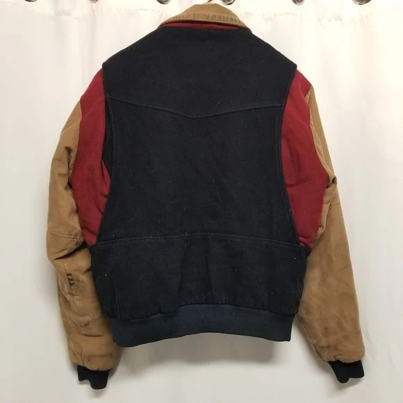 Vintage 90s Cripple Creek Varsity Wool Blend Bomber Two Tone by Cripple Creek - Image 2