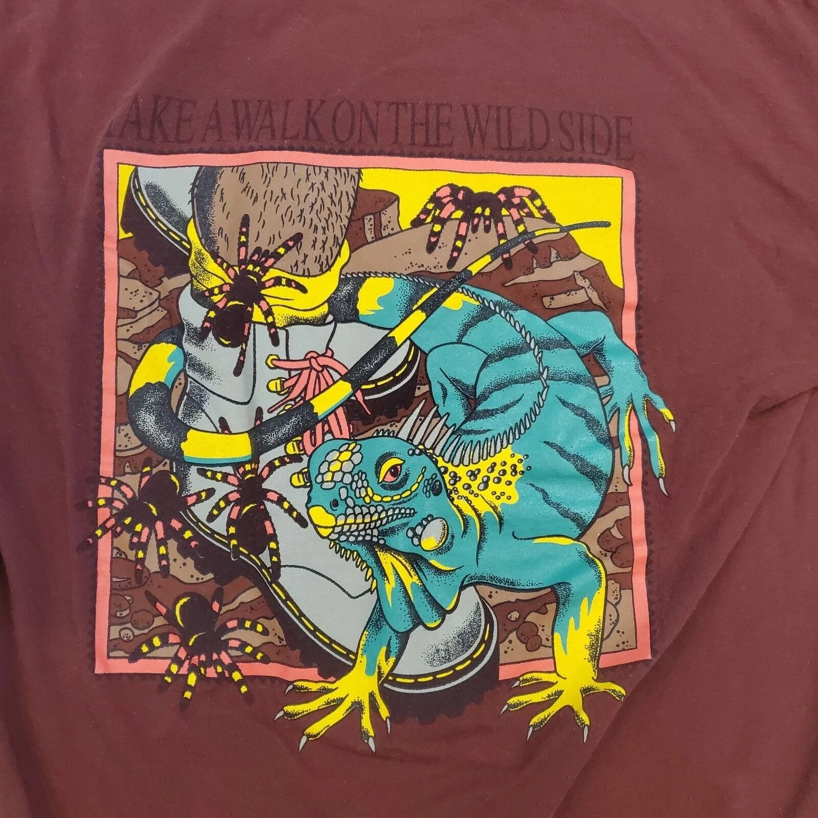 Vintage 90s Desert Hiking Nature T-Shirt Tarantula Doc Boots Single Stitch Sz Medium by Alore - Image 5