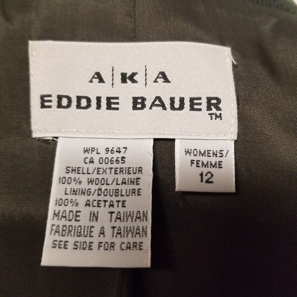 Vintage 90s Eddie Bauer Forest Green Wool Power Blazer by Eddie Bauer - Image 7