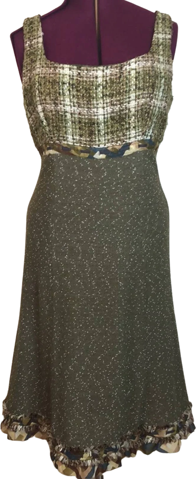 Vintage 90s Fit and Flare Grunge Tank Dress by Andrea Jovine