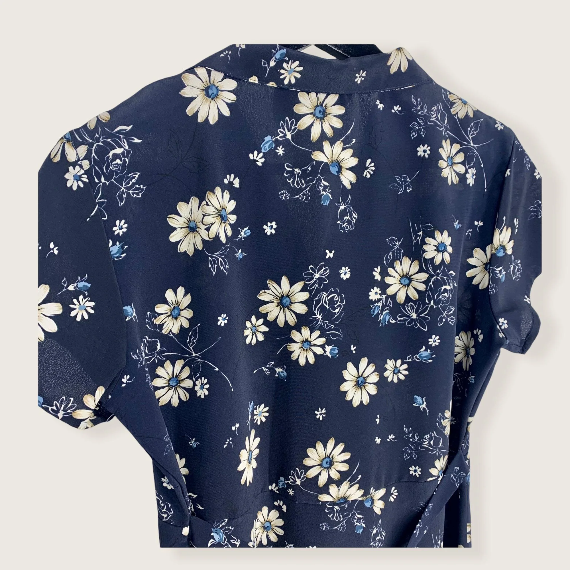 Vintage 90s Floral Button Up Mini Dress Medium by All That Jazz - Image 5