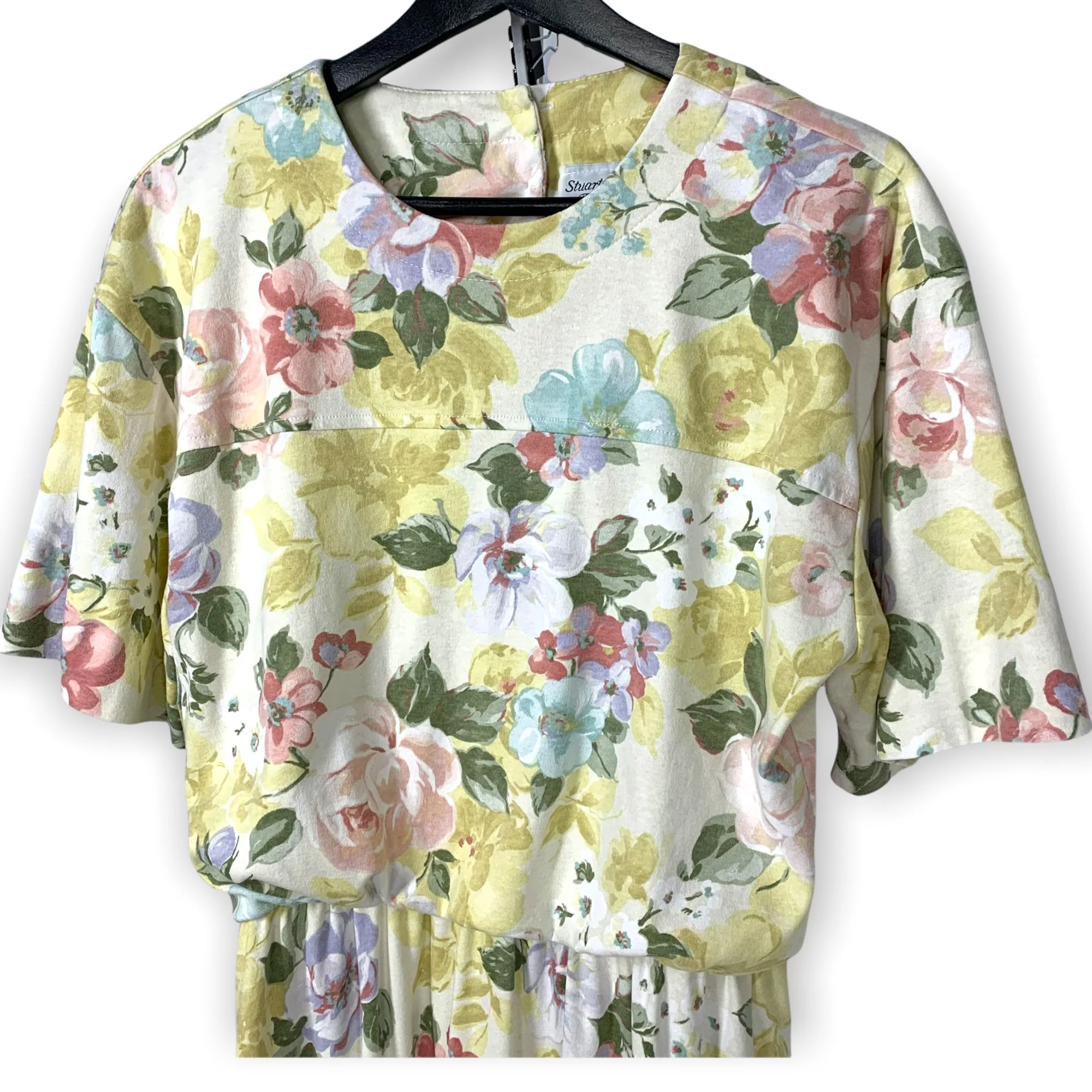Vintage 90s Floral Feminine Print Dress Large by Stuart Alan - Image 2