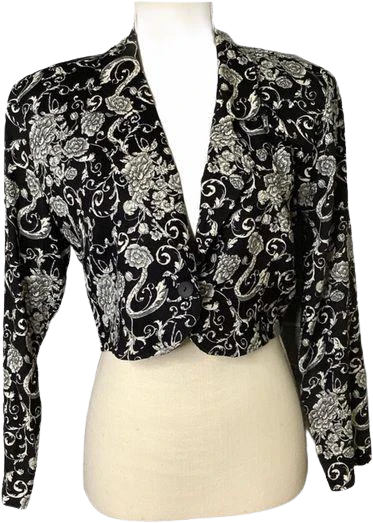 Vintage 90s Floral Print Blazer Small by Judy Knapp