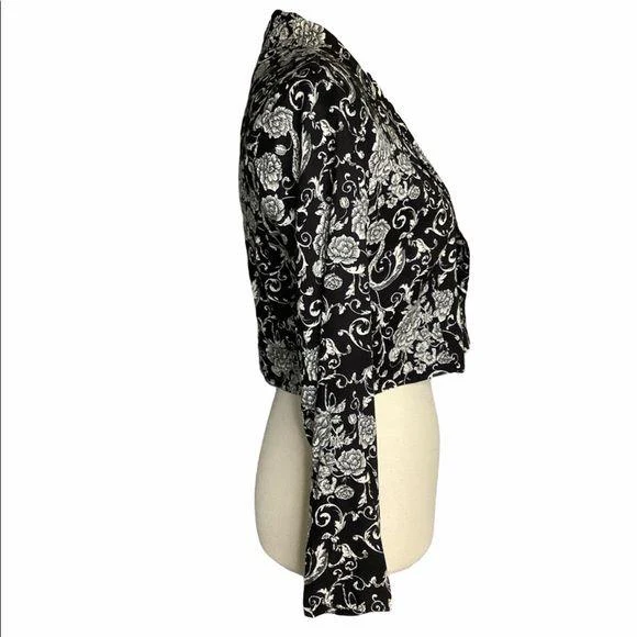 Vintage 90s Floral Print Blazer Small by Judy Knapp - Image 2