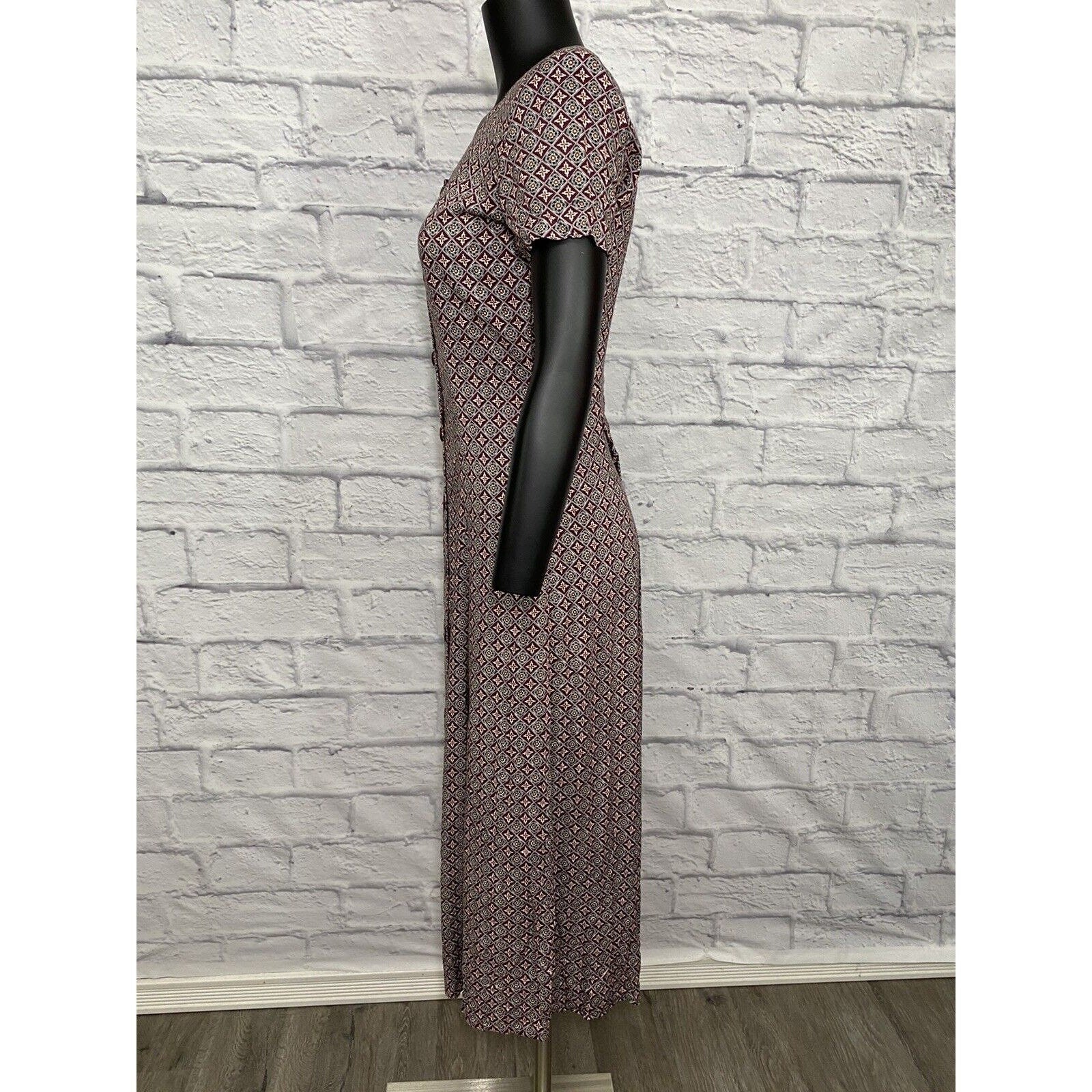 Vintage 90s Floral Rayon Maxi Dress Rampage Cottage Grunge Juniors 9 S/m by Rampage - Image 4