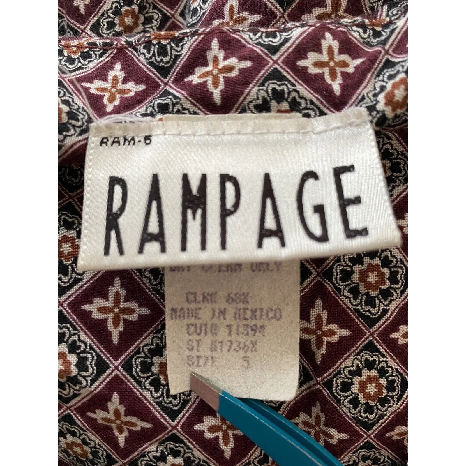 Vintage 90s Floral Rayon Maxi Dress Rampage Cottage Grunge Juniors 9 S/m by Rampage - Image 5